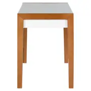 ESCRIVANINHA 1 GAVETA 1,10 M X 55 CM PUERTO - NOZES/BRANCO - Foto 4
