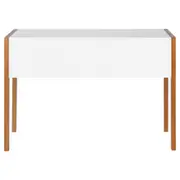 ESCRIVANINHA 1 GAVETA 1,10 M X 55 CM PUERTO - NOZES/BRANCO - Foto 5