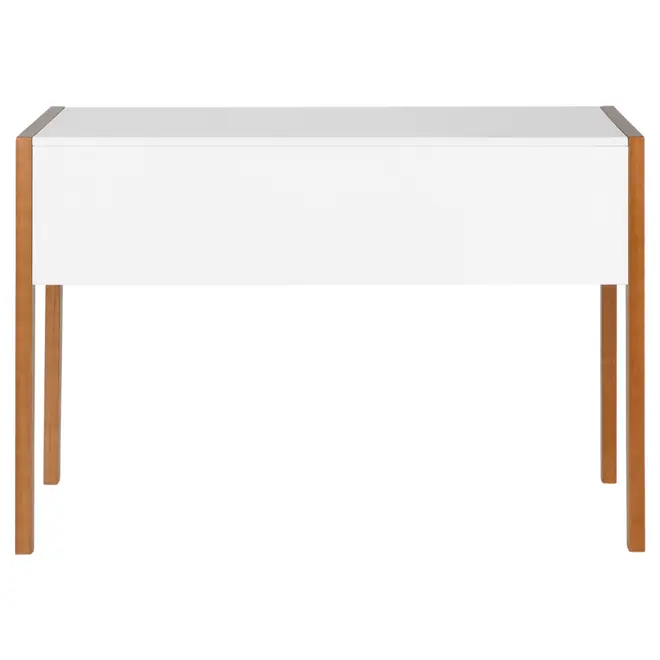 ESCRIVANINHA 1 GAVETA 1,10 M X 55 CM PUERTO - NOZES/BRANCO - Foto 5