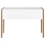 ESCRIVANINHA 1 GAVETA 1,10 M X 55 CM PUERTO - NOZES/BRANCO - Foto 5