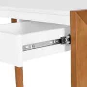 ESCRIVANINHA 1 GAVETA 1,10 M X 55 CM PUERTO - NOZES/BRANCO - Foto 6