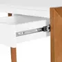 ESCRIVANINHA 1 GAVETA 1,10 M X 55 CM PUERTO - NOZES/BRANCO - Foto 6