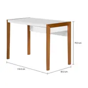 ESCRIVANINHA 1 GAVETA 1,10 M X 55 CM PUERTO - NOZES/BRANCO - Foto 9