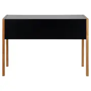 ESCRIVANINHA 1 GAVETA 1,10 M X 55 CM PUERTO - NOZES/PRETO - Foto 5