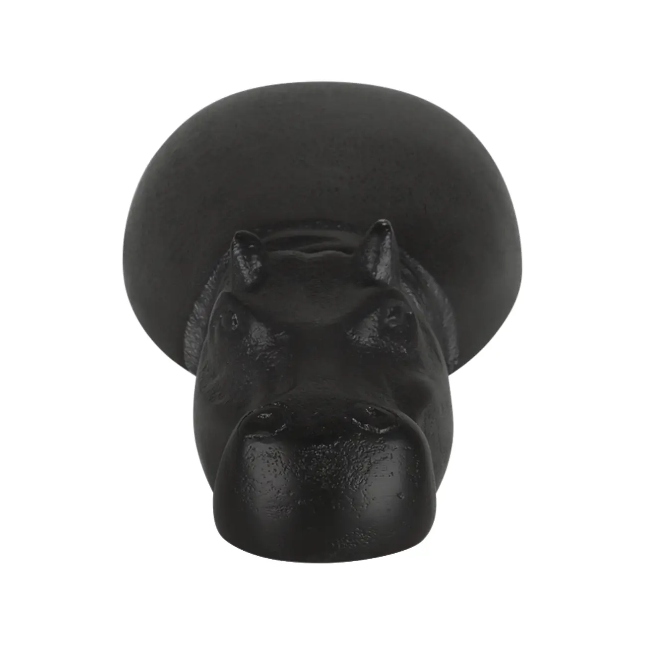 ADORNO MESA 8 CM HIPPO TESE - PRETO - Foto 3
