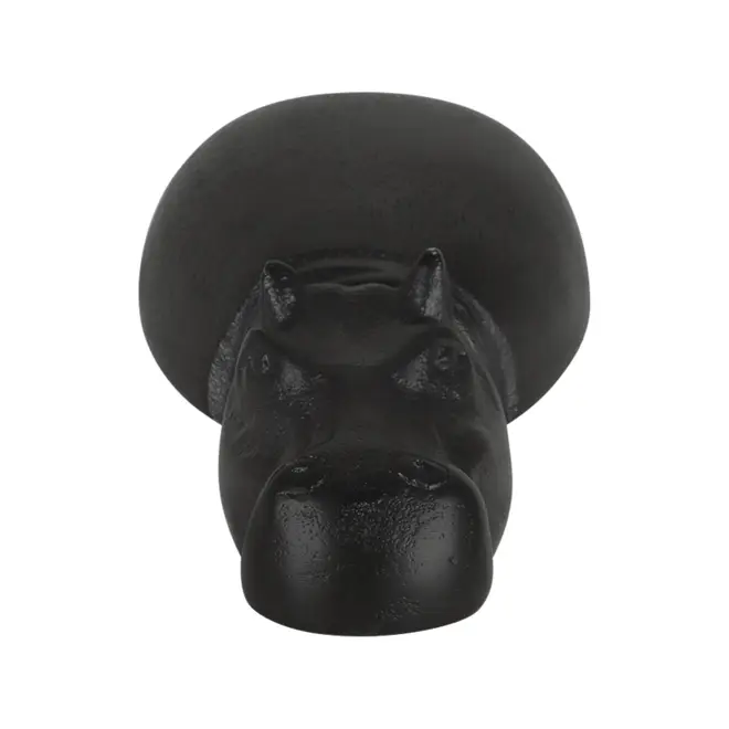 ADORNO MESA 8 CM HIPPO TESE - PRETO - Foto 3