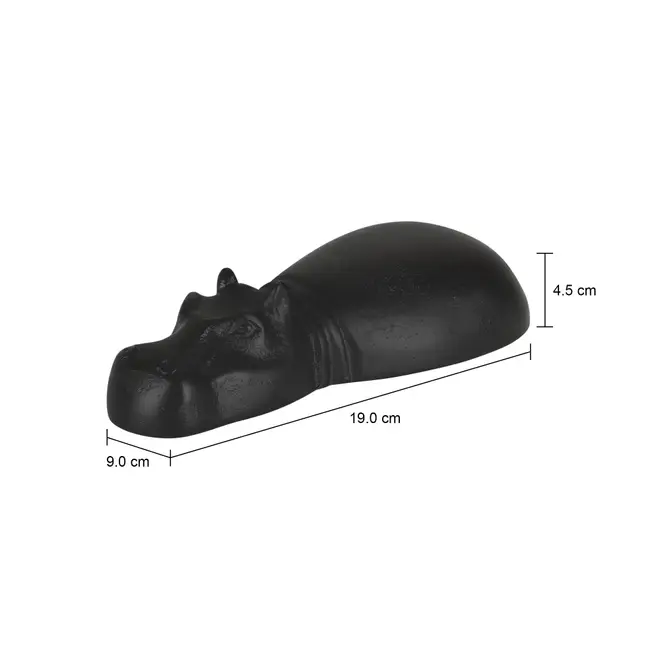 ADORNO MESA 8 CM HIPPO TESE - PRETO - Foto 6