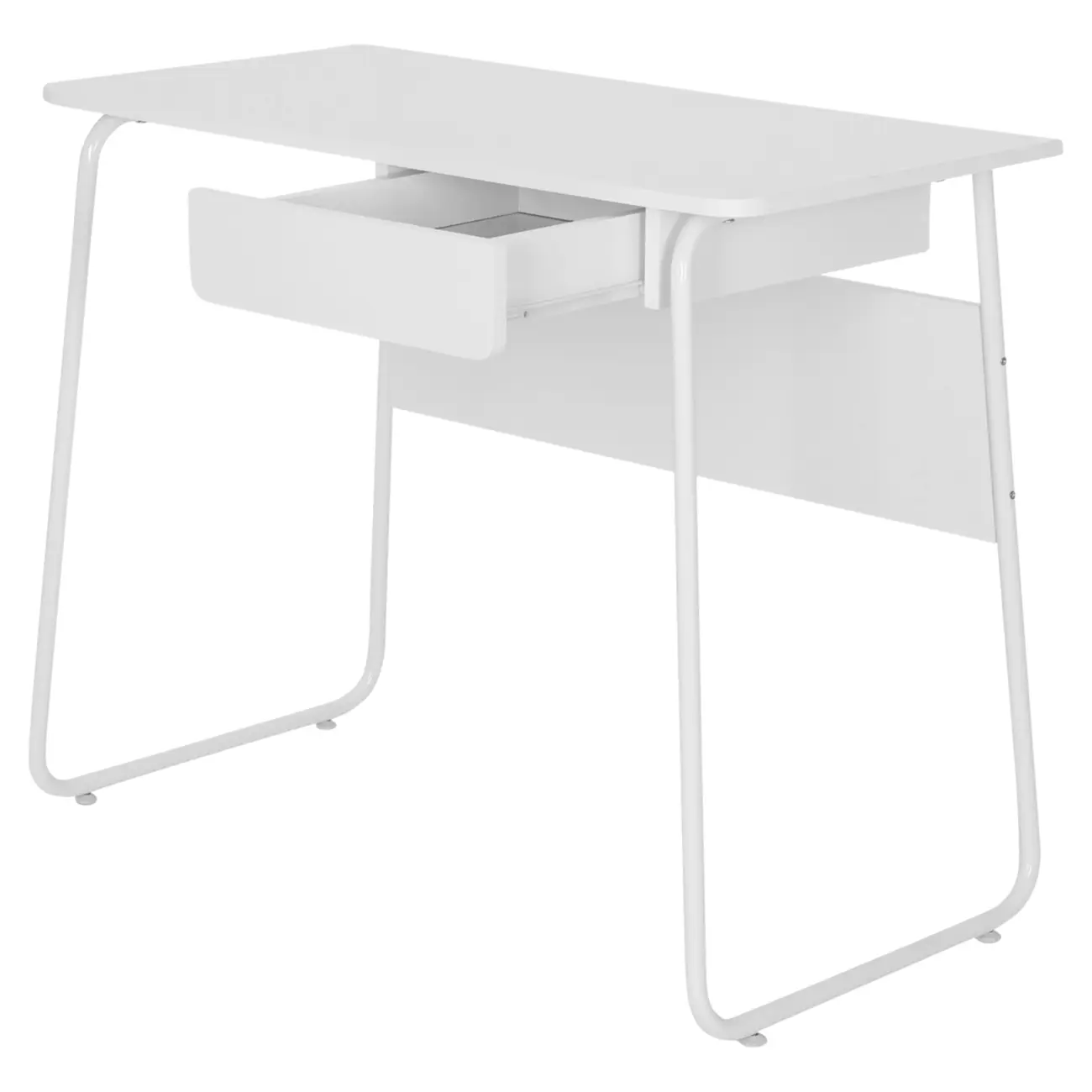 ESCRIVANINHA 1 GAVETA 92 CM X 48 CM SIGN - BRANCO/BRANCO - Foto 2