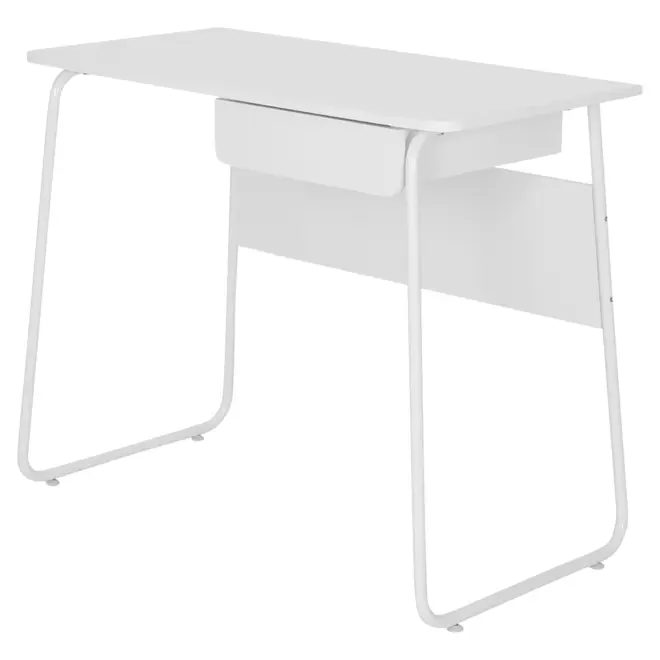 ESCRIVANINHA 1 GAVETA 92 CM X 48 CM SIGN - BRANCO/BRANCO - Foto 3