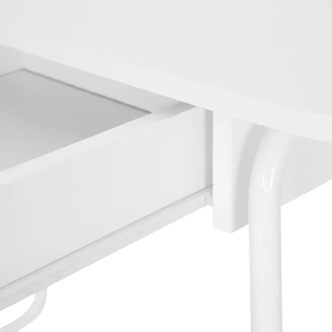 ESCRIVANINHA 1 GAVETA 92 CM X 48 CM SIGN - BRANCO/BRANCO - Foto 7