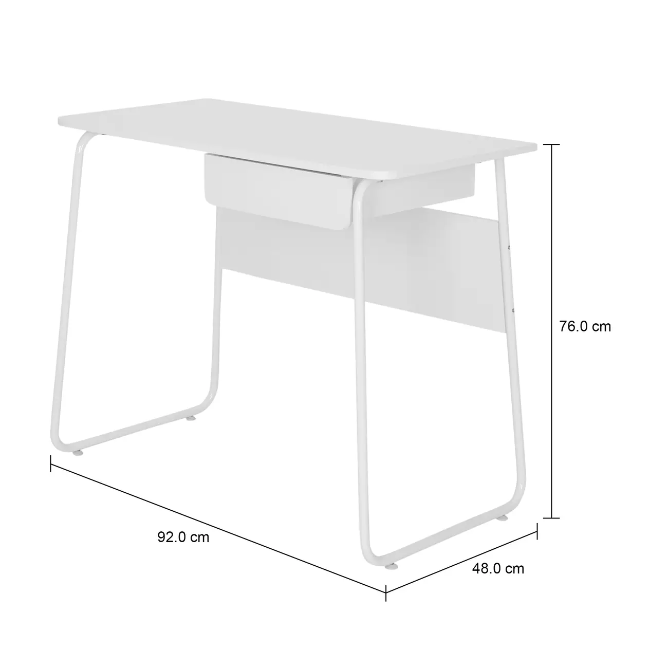 ESCRIVANINHA 1 GAVETA 92 CM X 48 CM SIGN - BRANCO/BRANCO - Foto 9