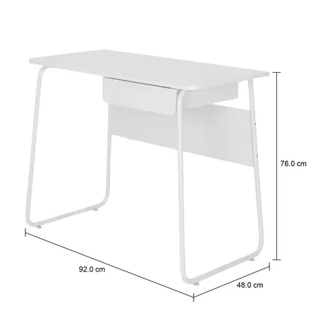 Imagem com medidas do produto ESCRIVANINHA 1 GAVETA 92 CM X 48 CM SIGN