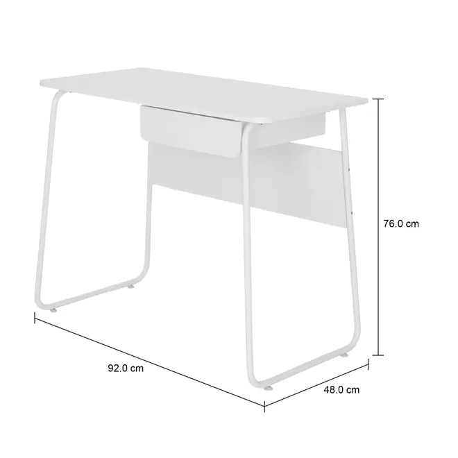 ESCRIVANINHA 1 GAVETA 92 CM X 48 CM SIGN - BRANCO/BRANCO - Foto 9