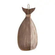 CENTRO DE MESA 41 CM MARAÚ BALEIA - PAULOWNIA/BRANCO - Foto 1
