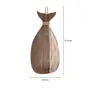 CENTRO DE MESA 41 CM MARAÚ BALEIA - PAULOWNIA/BRANCO - Foto 4