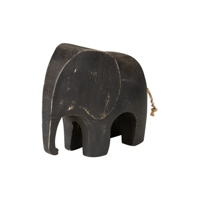 ADORNO MESA ELEFANTE 12 CM JUMB - PRETO - Foto 2