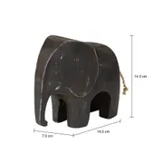 ADORNO MESA ELEFANTE 12 CM JUMB - PRETO - Foto 5