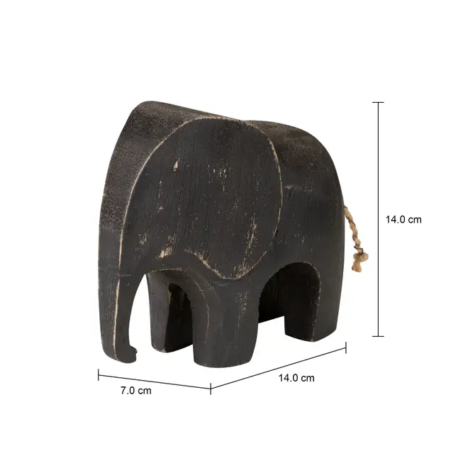 ADORNO MESA ELEFANTE 12 CM JUMB - PRETO - Foto 5