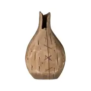 VASO DECORATIVO 21 CM PAULOWNIA - MARROM/MANJERICÃO - Foto 1