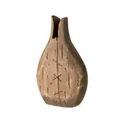 VASO DECORATIVO 21 CM PAULOWNIA - MARROM/MANJERICÃO - Foto 2