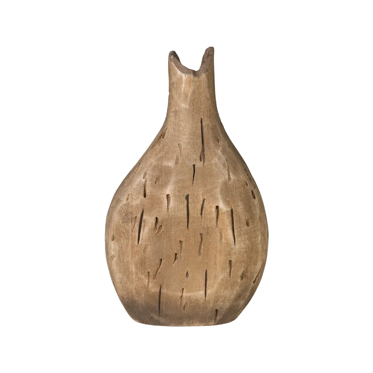 VASO DECORATIVO 21 CM PAULOWNIA - MARROM/MANJERICÃO - Foto 4