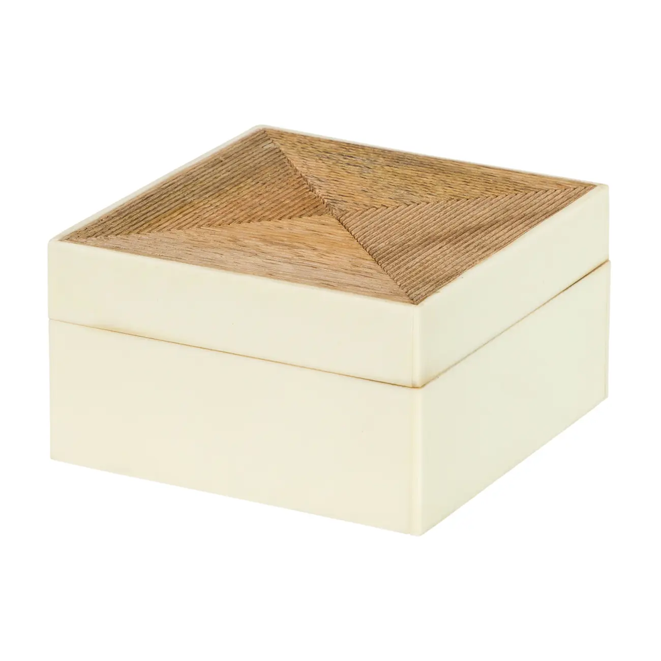 CAIXA 10 CM X 10 CM X 5 CM ALBURNO - MANGO/BRANCO - Foto 2