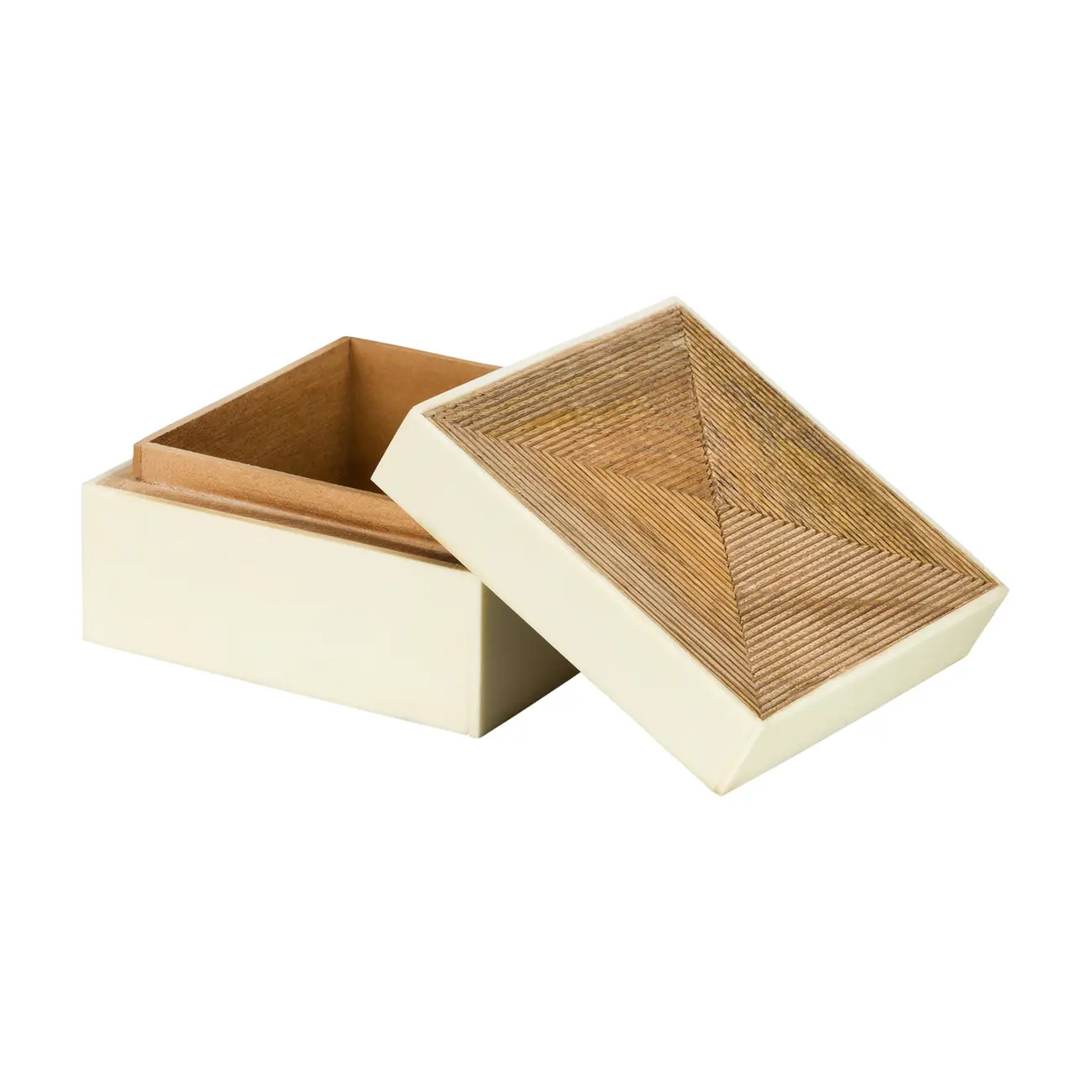 CAIXA 10 CM X 10 CM X 5 CM ALBURNO - MANGO/BRANCO - Foto 3