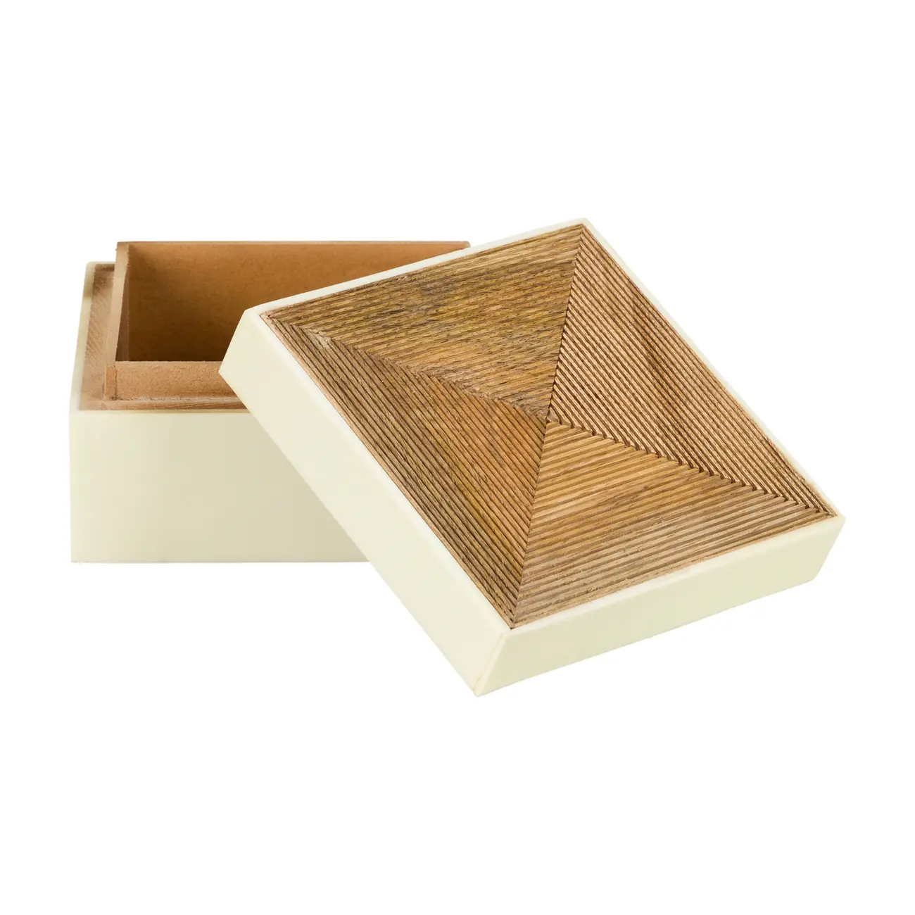 CAIXA 10 CM X 10 CM X 5 CM ALBURNO - MANGO/BRANCO - Foto 4