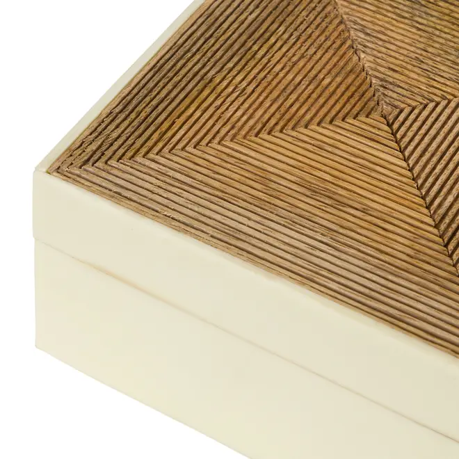 CAIXA 10 CM X 10 CM X 5 CM ALBURNO - MANGO/BRANCO - Foto 5