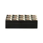 CAIXA 19 CM X 11 CM X 5 CM OBLIQUE - PRETO/BRANCO - Foto 1