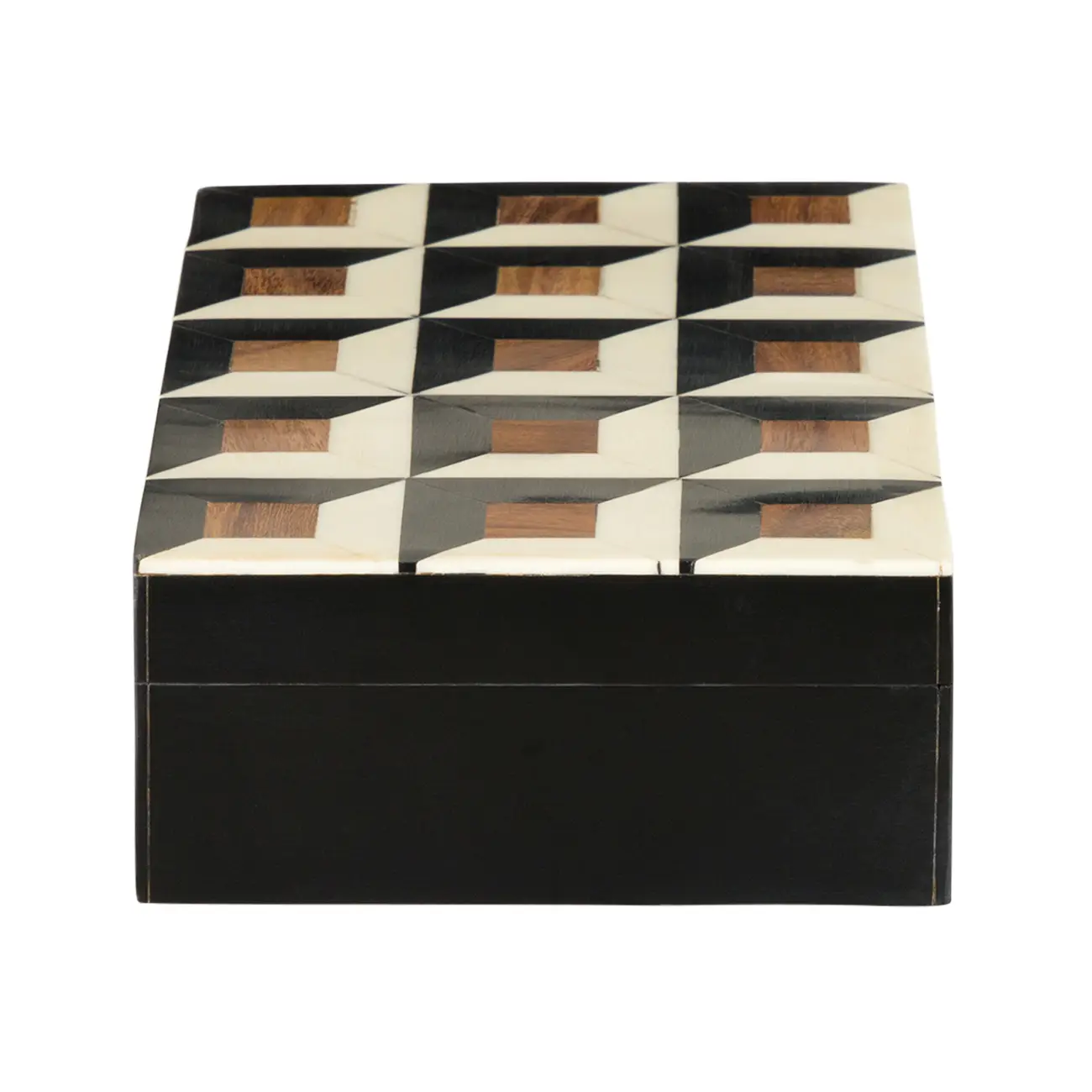 CAIXA 19 CM X 11 CM X 5 CM OBLIQUE - PRETO/BRANCO - Foto 4