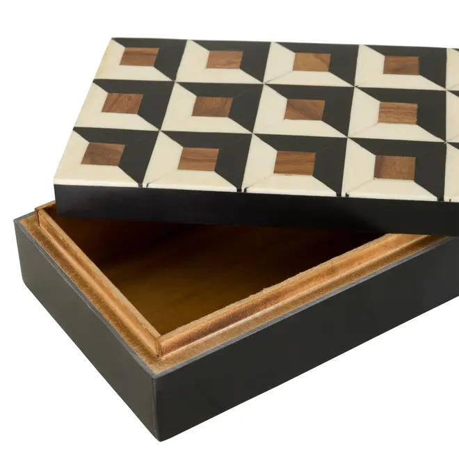 CAIXA 19 CM X 11 CM X 5 CM OBLIQUE - PRETO/BRANCO - Foto 5