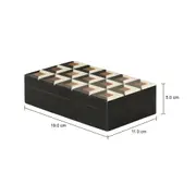 CAIXA 19 CM X 11 CM X 5 CM OBLIQUE - PRETO/BRANCO - Foto 7