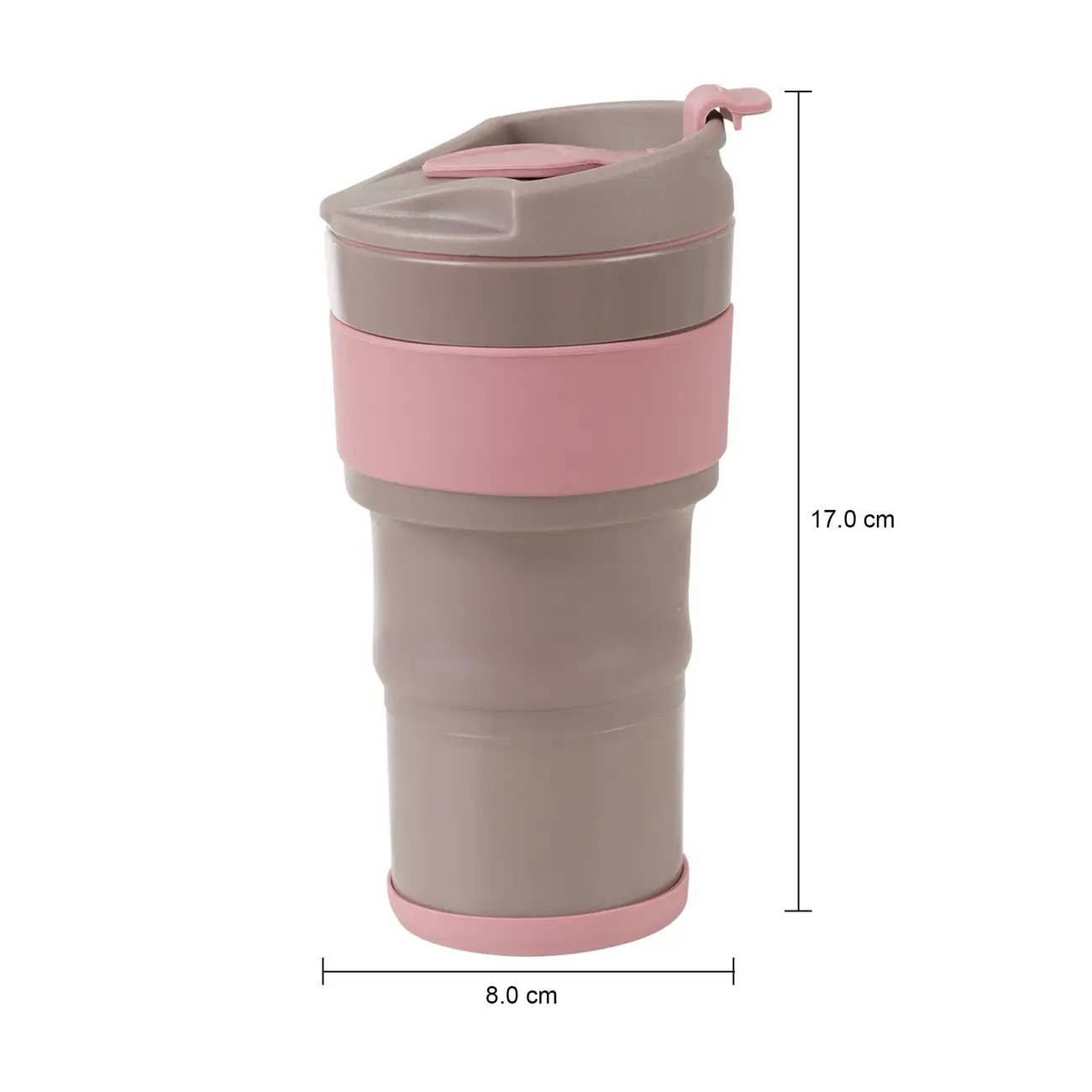 COPO RETRÁTIL 350 ML AHMEY - RODONITA/RUBY MOCHA - Foto 5