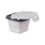 POTE RETRÁTIL 250 ML SILICOOL - QUARTZO ROSA/BRANCO TRANSLUCIDO - Foto 4