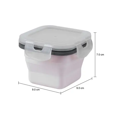 Imagem com medidas do produto POTE RETRÁTIL 250 ML SILICOOL