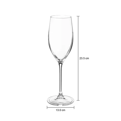 Imagem com medidas do produto TAÇA CHAMPANHE 230 ML GATSBY
