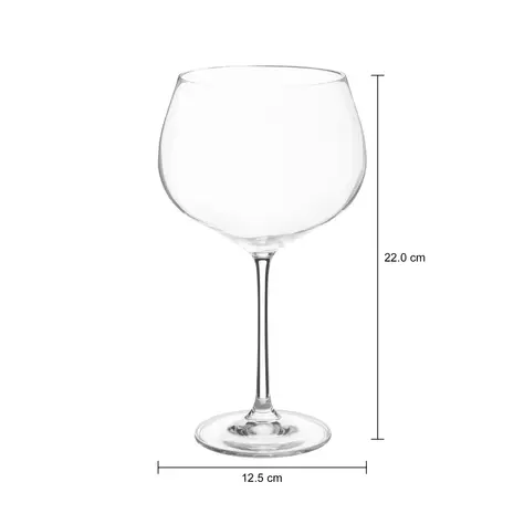 Imagem com medidas do produto TAÇA GIN BORGONHA 700 ML GATSBY