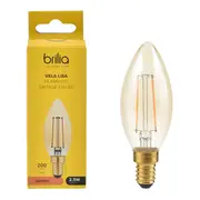 LÂMPADA LED FILAMENTO C35 E14 2,5W 220V BRILIA - HANBAR - Foto 2