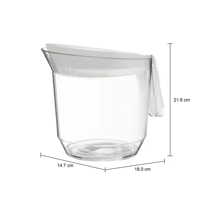 JARRA 1,2 L BUTTE - INCOLOR/BRANCO TRANSLUCIDO - Foto 6