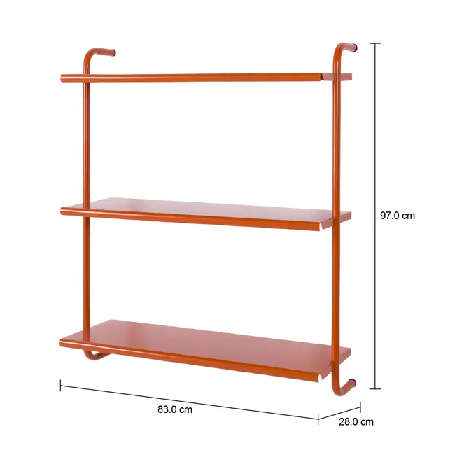 ESTANTE DE PAREDE 83 CM X 97 CM WALL TECH - TERRACOTA/TERRACOTA - Foto 6