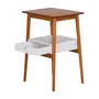 MESA DE CABECEIRA 1 GAVETA GALIA - NOZES/BRANCO - Foto 3
