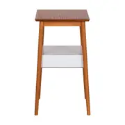 MESA DE CABECEIRA 1 GAVETA GALIA - NOZES/BRANCO - Foto 4