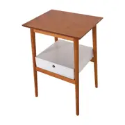 MESA DE CABECEIRA 1 GAVETA GALIA - NOZES/BRANCO - Foto 5