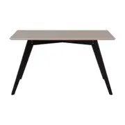MESA DE JANTAR 1,35 M X 80 CM TAVE SQUARE - PRETO/CAMELO - Foto 1