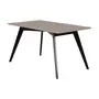 MESA DE JANTAR 1,35 M X 80 CM TAVE SQUARE - PRETO/CAMELO - Foto 2