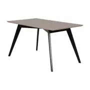 MESA DE JANTAR 1,35 M X 80 CM TAVE SQUARE - PRETO/CAMELO - Foto 2