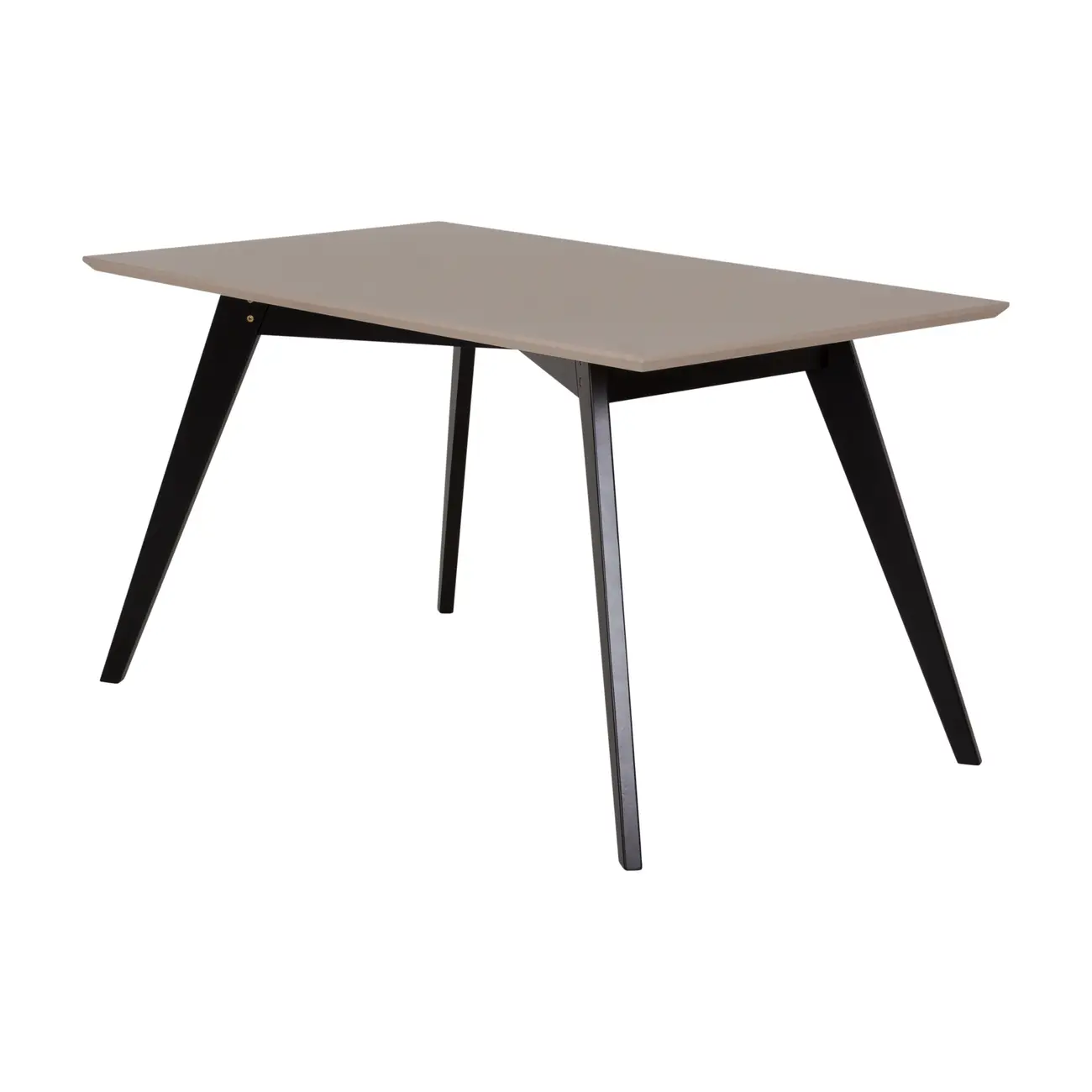 MESA DE JANTAR 1,35 M X 80 CM TAVE SQUARE - PRETO/CAMELO - Foto 2