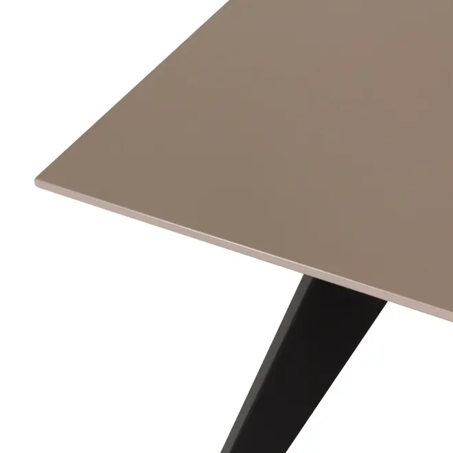MESA DE JANTAR 1,35 M X 80 CM TAVE SQUARE - PRETO/CAMELO - Foto 5