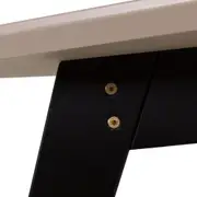 MESA DE JANTAR 1,35 M X 80 CM TAVE SQUARE - PRETO/CAMELO - Foto 6